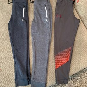 Boys size L and XL pants, Hurley and Under Armour